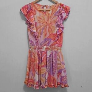 Poupette St Barth Girls Dress Size 12 Colorful Tropical Vacation